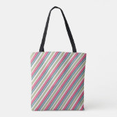 Fijne kleurstrepen tote bag (Achterkant)