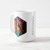 Fijne klimmer koffiemok (Voorkant links)