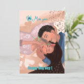 Fijne knuffeldag feestdagenkaart (Staand voorkant)