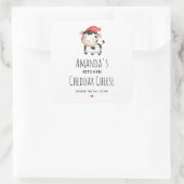 Fijne Koe in een Cute Red Pet Cheese Vierkante Sticker (Tas)