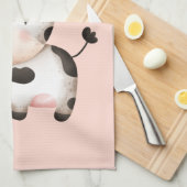 Fijne Koe in een Cute Red Pet Theedoek