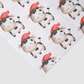 Fijne Koe in een Cute Red Pet Tissuepapier (Detail)