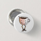 Fijne koffie ronde button 3,2 cm (Voorkant /achterkant)