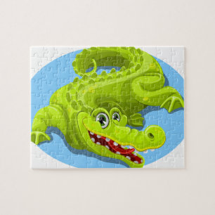 Fijne krokodil legpuzzel