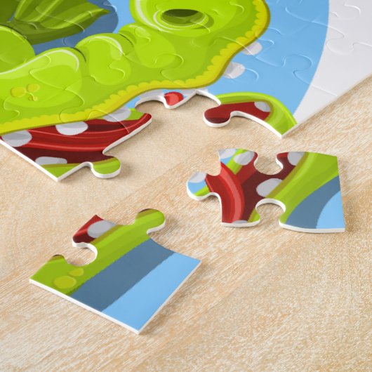 Fijne krokodil legpuzzel (Zijkant)