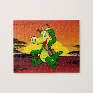 Fijne krokodil legpuzzel