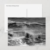 Fijne krulgolven in zwart-wit Briefkaart (Voorkant / Achterkant)