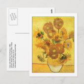 Fijne Kunst 15 zonnebloemen van Van Gogh Briefkaart (Voorkant / Achterkant)