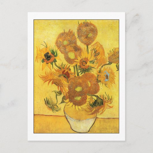 Fijne Kunst 15 zonnebloemen van Van Gogh Briefkaart (Voorkant)