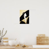 Fijne Kunst - "Geavanceerde Dame" Poster (Keuken)