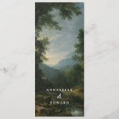 Fijne Kunst Landschap Bruiloft Romantische Natuur Menu (Achterkant)