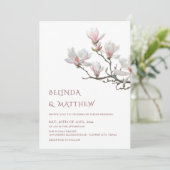 Fijne Kunst Magnolia Bruiloft Casual Kaart (Staand voorkant)