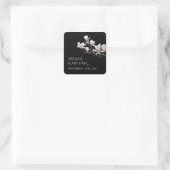 Fijne Kunst Magnolia Bruiloft Vierkante Sticker (Tas)