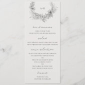 Fijne Kunst Minimalistische Botanische Huwelijk Menu (Voorkant)