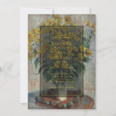 Fijne Kunst Monet Bloemen van de Aardpeer Bruiloft Kaart (Voorkant)