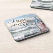 Fijne Kunst Strand en Wijn Coaster Bier Onderzetter (Linkerzijde)