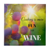 Fijne Kunstdruiven Wijnovers Keramische keukenTege Tegeltje (Voorkant)