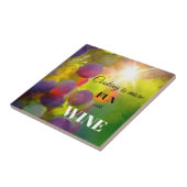 Fijne Kunstdruiven Wijnovers Keramische keukenTege Tegeltje (Zijkant)