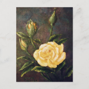 Fijne Kunstgele rozen en boeien die nog leven Briefkaart