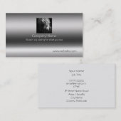 Fijne Kunstkop en -mane op metallisch effect Visitekaartje (Voorkant / Achterkant)