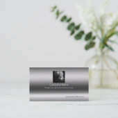 Fijne Kunstkop en -mane op metallisch effect Visitekaartje (Staand voorkant)