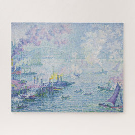 Fijne kunstschildering Zeehaven Schepen Brug Licht Legpuzzel