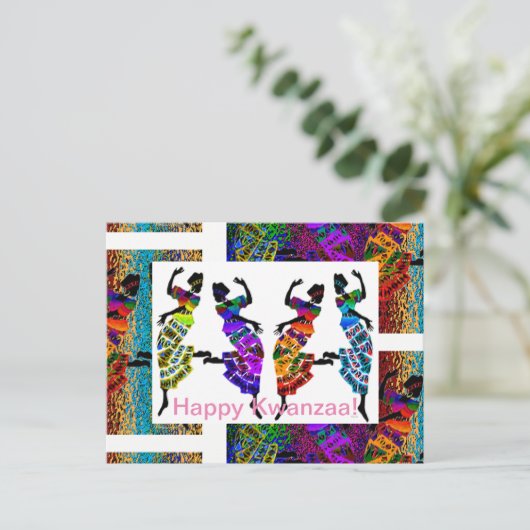 Fijne Kwanzaa! Briefkaart (Staand voorkant)