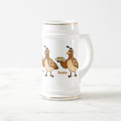 Fijne kwartel met eitjes cartoon bierpul (Voorkant rechts)