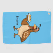 Fijne kwartel met eitjes cartoon golfhanddoek (Horizontaal)