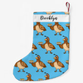 Fijne kwartel met eitjes cartoon kleine kerstsok (Achterkant)