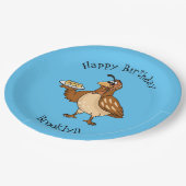 Fijne kwartel met eitjes cartoon papieren bordje (Gekanteld)