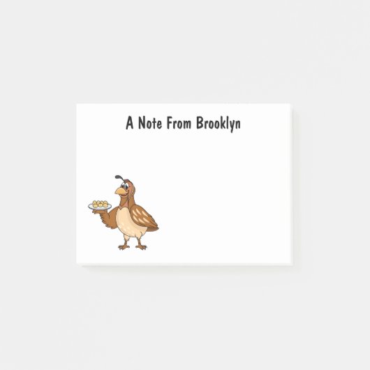 Fijne kwartel met eitjes cartoon post-it® notes (Voorkant)