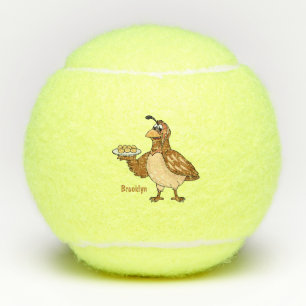 Fijne kwartel met eitjes cartoon tennisballen
