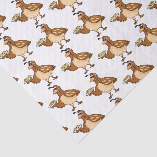 Fijne kwartel met eitjes cartoon tissuepapier (Detail)