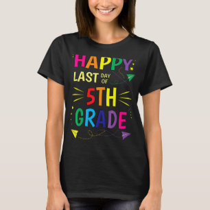 Fijne laatste dag van de 5e klas docent t-shirt