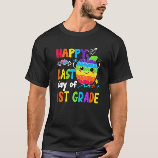 Fijne laatste dag van de eerste klas docent t-shirt (Voorkant)