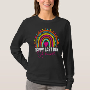 Fijne laatste dag van de kleurrijke regenboogkunst t-shirt