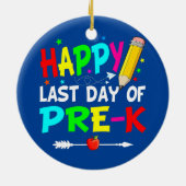 Fijne laatste dag van de leraar voor het Afstudere Keramisch Ornament (Achterkant)