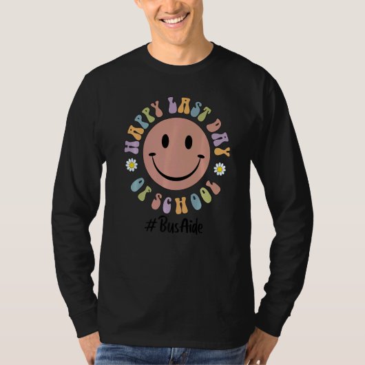 Fijne laatste dag van de schoolbuschauffeur squa t-shirt (Voorkant)