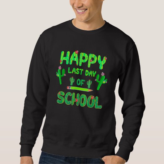 Fijne laatste dag van de schoolCute Cactus-studie Trui (Voorkant)