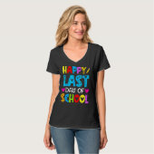 Fijne laatste dag van de schoolleraar, student Gra T-shirt (Voorkant volledig)