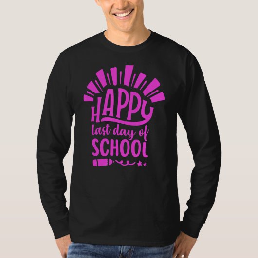 Fijne laatste dag van de schoolleraar, student Gra T-shirt (Voorkant)