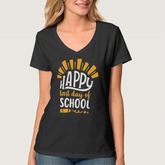 Fijne laatste dag van de schoolleraar, student Gra T-shirt (Voorkant)