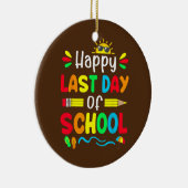 Fijne laatste dag van de schoolleraarsstudent keramisch ornament (Rechts)