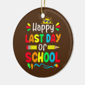 Fijne laatste dag van de schoolleraarsstudent keramisch ornament (Links)