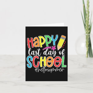 Fijne laatste dag van de schoolonderwijzer Kinder  Kaart