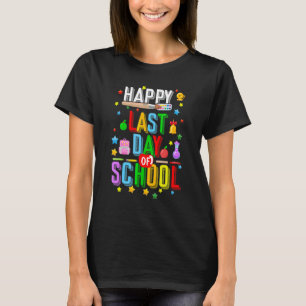 Fijne laatste dag van de schoolstudenten en docent t-shirt
