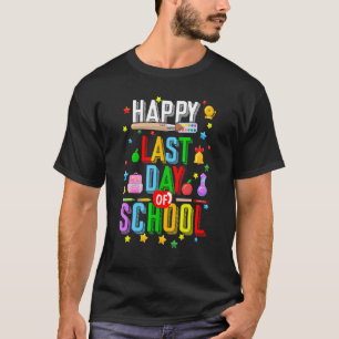 Fijne laatste dag van de schoolstudenten en docent t-shirt