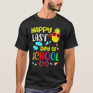 Fijne laatste dag van de schoolstudenten en docent t-shirt