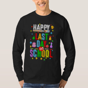 Fijne laatste dag van de schoolstudenten en docent t-shirt